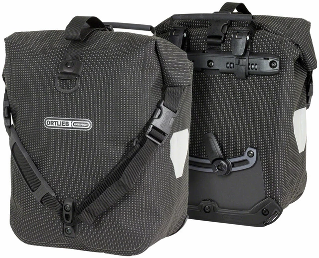 Ortlieb Sport-Roller High Visibility: 25 Liter, Pair, Black