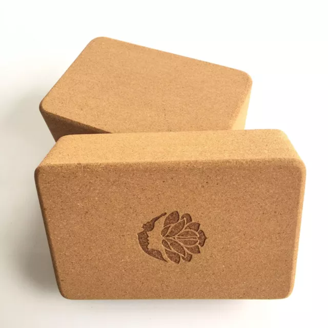 ECO Friendly Cork Yoga Block Organic Yoga Exercise Brick Extra Thickness