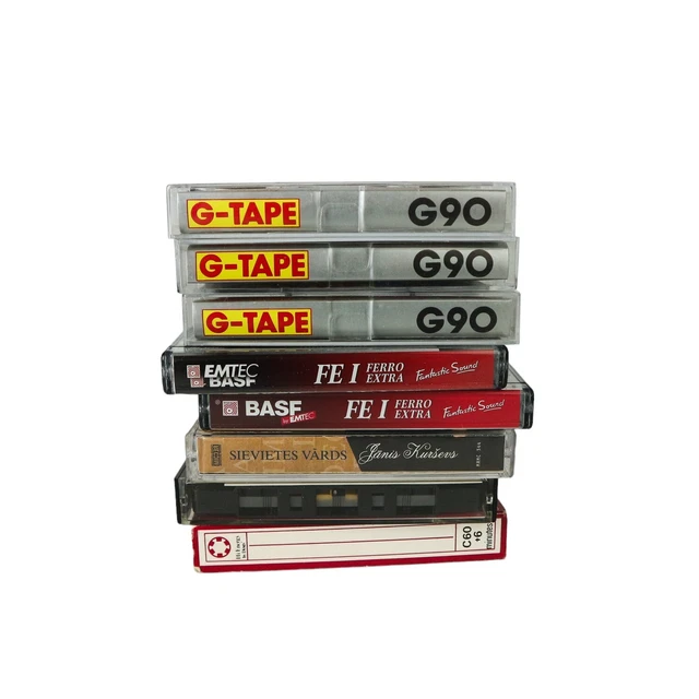 Lot of 7 - Mixed Used Tapes ( BASF, G-Tape, Hi Energy )