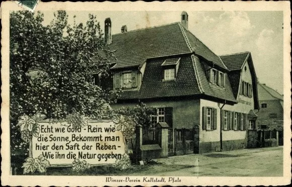 Ak Kallstadt in der Pfalz, Winzer-Verein - 4096561