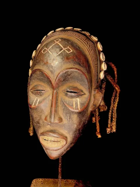 African mask antiques tribal mask vintage Wood mask Carved /Chokwe mask-6203