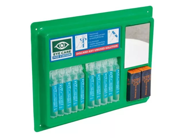 Sealey Eye Wash Station With Shatterproof Mirror & Saline Solution Pods EWS02