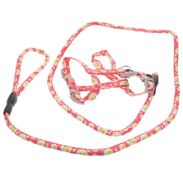 Cable exterior al aire libre y correa ajustable gato mascota cuerda de lino