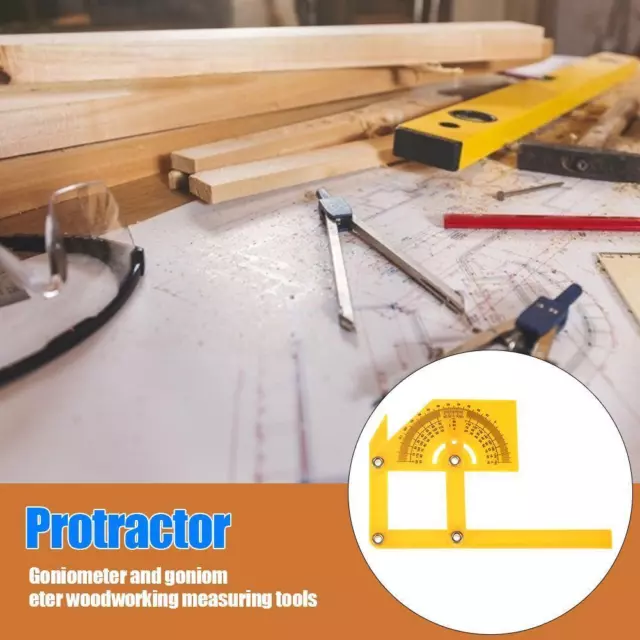 Herramientas de regla angular de plástico 0-180 grados duraderas para carpintería herramienta carpintería