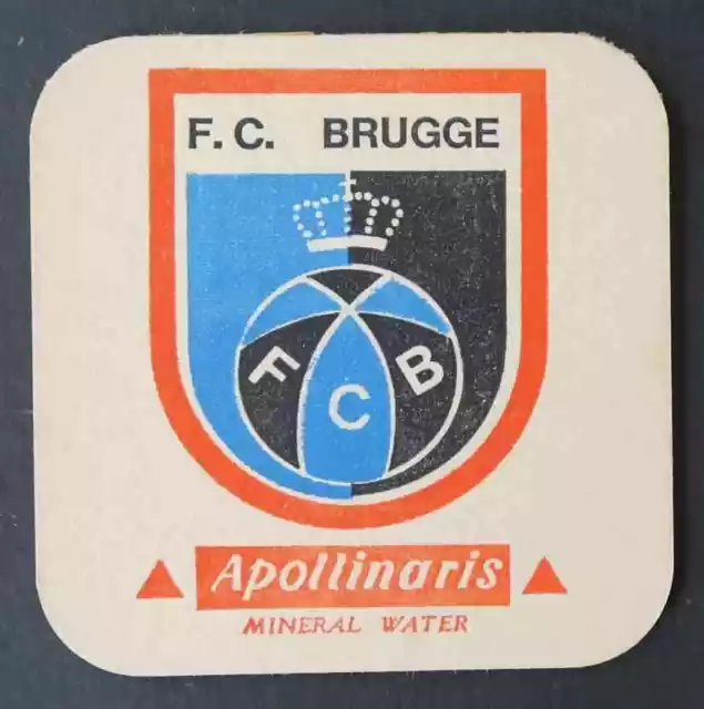 Sous-bock  F C BRUGGE F C B   APOLLINARIS MINERAL WATER  beermat 22