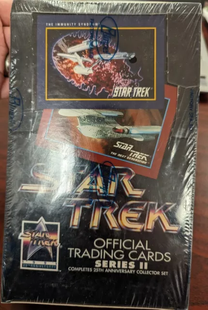 1991 Impel Star Trek Official Trading Cards Series 2 Factory Sealed Box 36 Packs