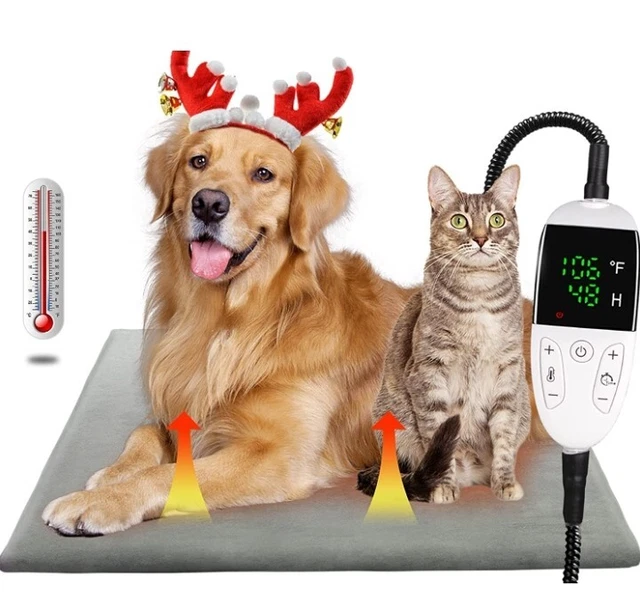 EACARD Pet Heating Pad for Dogs Cats, Dog Heated Electric Pads with 7 Adjustable