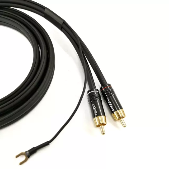 Selected Cable 75cm NF- Phonokabel 0,35mm² OFC mit GND Erdungskabel SC81-K3-BLK