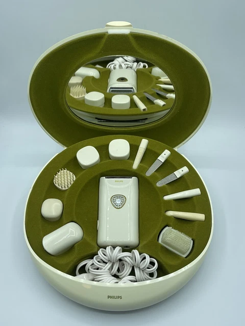 Clamshell Razor Shaving VINTAGE PHILLIPS LADYSHAVE Electric Shave 70s Retro Clamshell Beauty ...