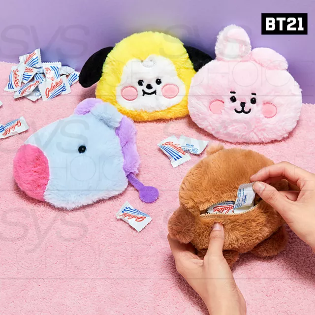 BTS BT21 Artículos Auténticos Oficiales BEBÉ Serie Piel Plana Mini Bolsa + Seguimiento