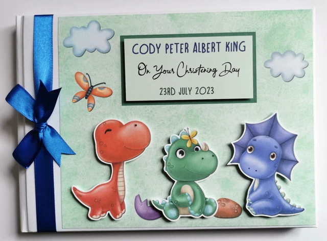 Carino libro per gli ospiti compleanno dinosauri personalizzato, album dinosauri, regalo per ragazzo