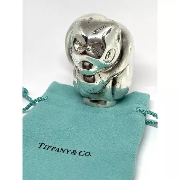 RARE Tiffany & Co. Sterling Silver Monkey Baby Rattle  101 Grams! Collector