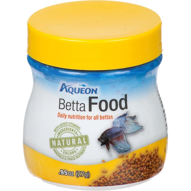 Aqueon Betta Food 0.95 oz  Premium Healthy Fish Food for All Bettas