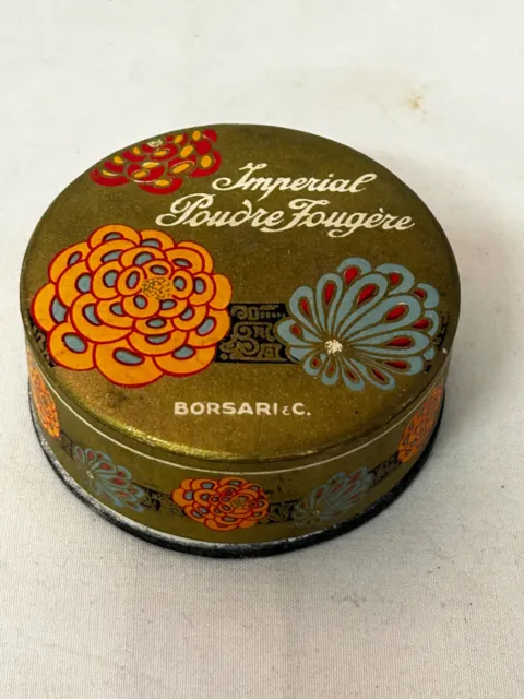 Scatola  cartone cipria box Borsari Imperial poudre Fougère vintage art deco
