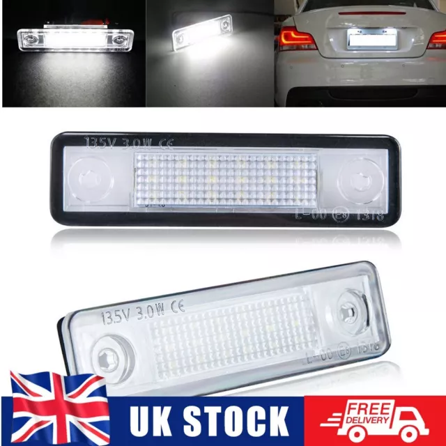 2x Error Free LED License Number Plate Lights for Opel Zafira A 99-05 White Lamp