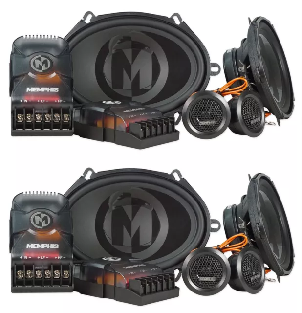 (2) Pairs Memphis Audio PRX570C 5x7" or 6x8" 100 Watt Component Car Speakers