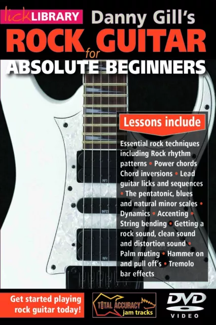 LICK LIBRARY Learn to Play Rock Guitar For Absolute Beginners GUITAR Lesson DVD