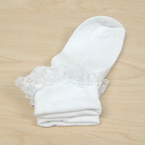 Lace Frill Socks (Short & Knee-high) - Kids Girls Ladies 5-8, 9-12 13-3, 2-8