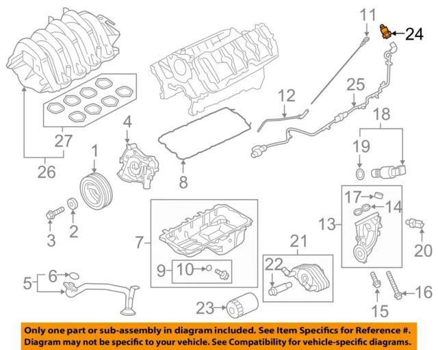 FORD OEM Engine Block Heater-Heating Unit HL3Z6A051A