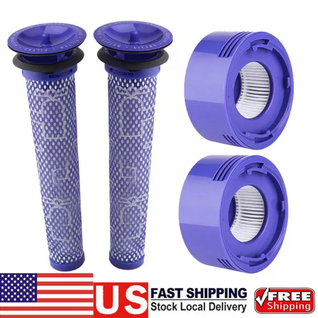 Pre & Post Hepa Filter For Dyson V7 V8 SV10 Motorhead Animal+ Cordless Vacuum US