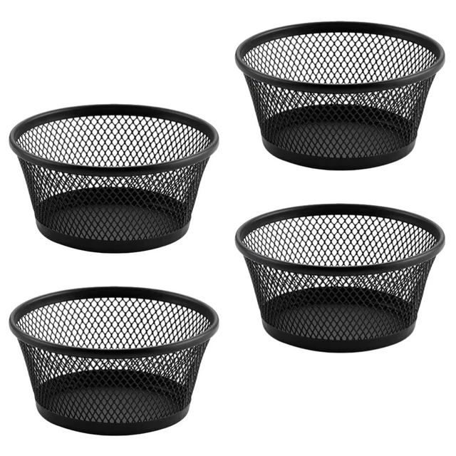 4 Pcs Stationery Storage Box Mesh Paper Clip Holder Bobby Pin