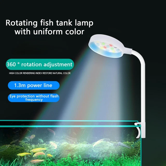 LED Aquarium Light Fish Tank Light Clip for Landscaping Small Fish Tank