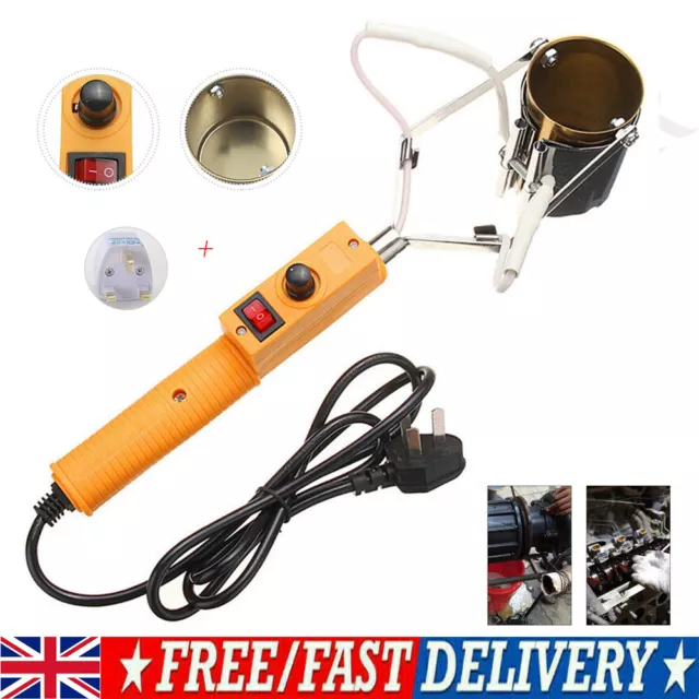 380W Electric Lead Melting Pot Solder Furnace Casting Heads Tin Temp. Adjustable