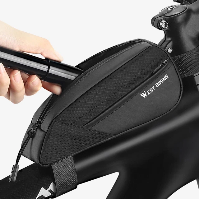 SECURE AND CONVENIENT Bike Top Tube Triangle Bag for Your Riding