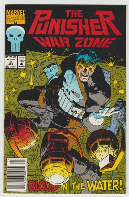 The Punisher War Zone #2 Marvel Comics April 1992 Newsstand Blood In The Water