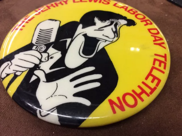 3 Inch Pinback Button The Jerry Lewis Labor Day Telethon 1980