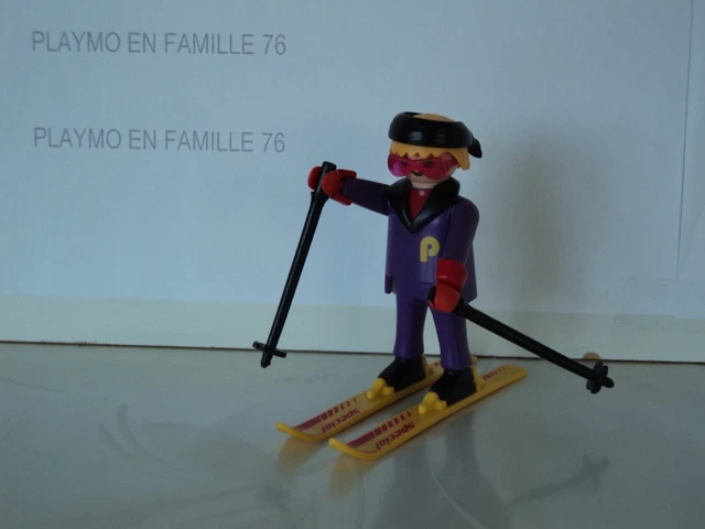 PLAYMOBIL vintage sports d'hiver skieurs ski patins crosses luges 3561