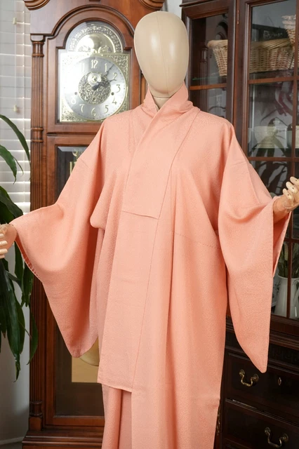 Dear Vanilla Japanese Silk Iromuji Kimono Women's Authentic Japan Vintage Mint 2