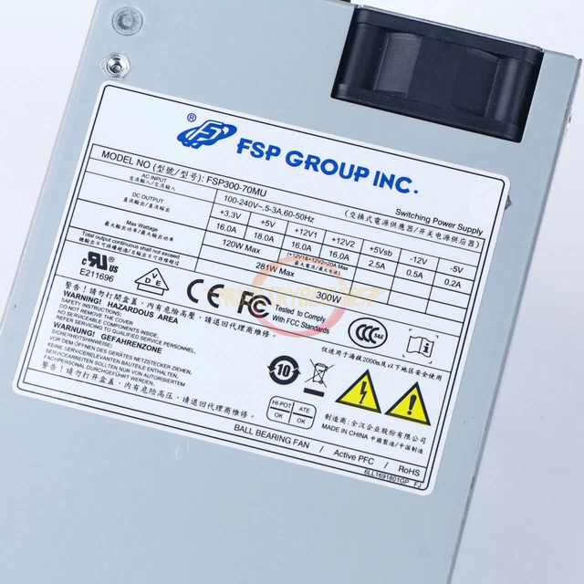 One New FSP FSP300-70MU 300W 24-Pin Switching Power Supply