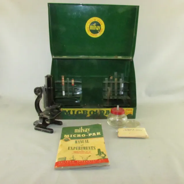 Rare Vintage Milvay No.508 Micro-Pak Microscope Experiment Set