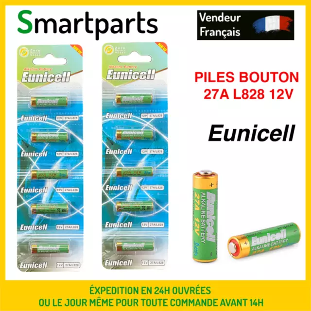 Piles EUNICELL Alcaline 12V A27 27A Lot de 5/10/20/30/40/50/100