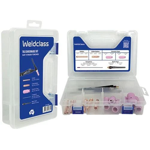 WELDCLASS 17/18/26 Tig Welding Torch Consumables Spares Parts Kit Gun, WC-01660