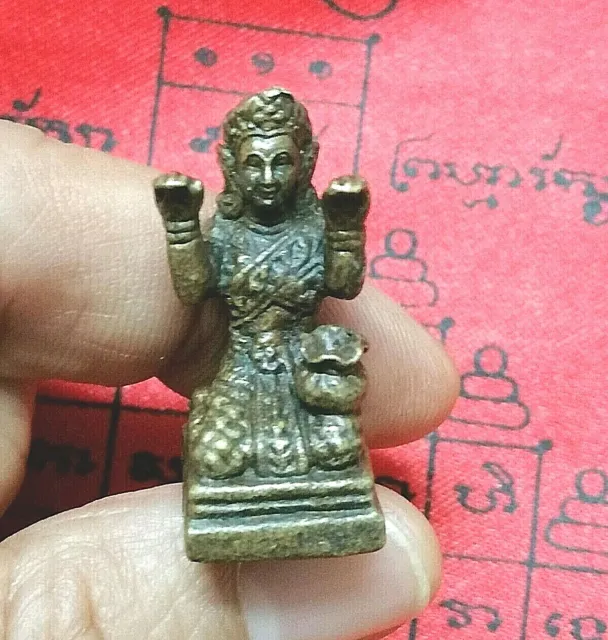 Statue Nang Kwak Goddess of Trade Success Wealth Charm Amulet Thai Yant Talisman