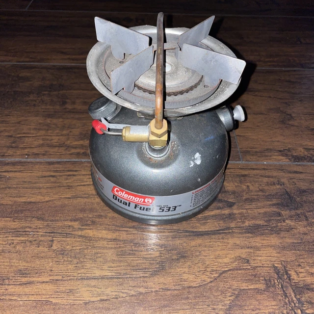 COLEMAN 533 GUIDE Series Dual Fuel Single Burner Camp Cook Stove Silver