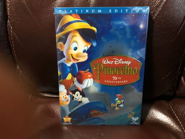 Walt Disney's Pinocchio 70th Anniversary Platinum Edition DVD Brand New, Sealed