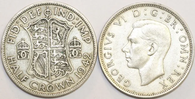 1937 to 1946 George VI Silver Half Crown Your Choice of Date / Year