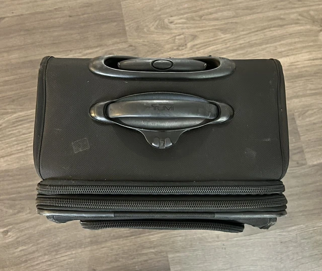 TUMI ALPHA Black Nylon Wheeled Carry-on Suitcase Business 22922DH Expandable 8