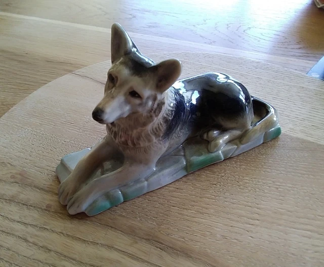 Branksome China Alsatian German Shepherd Dog Figurine Excellent Condition