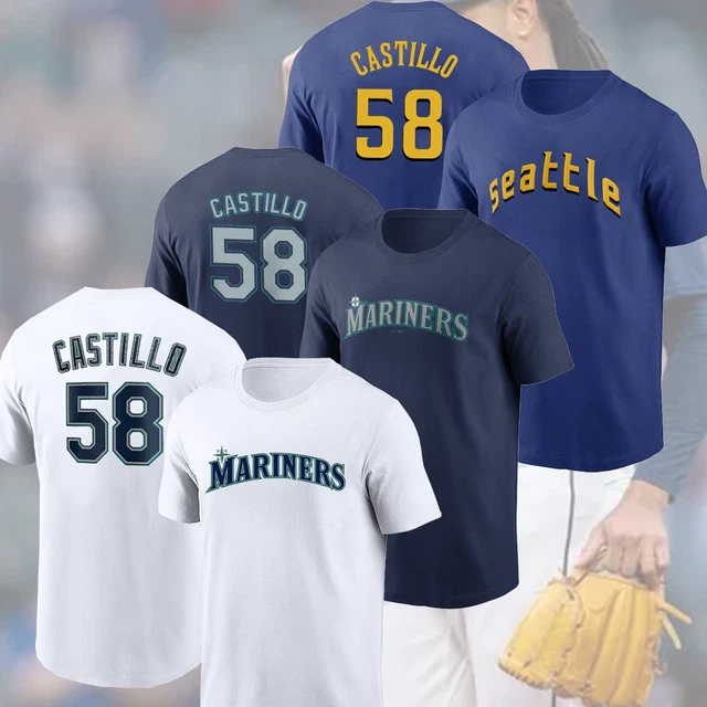 NEW LUIS Castillo 58 Seattle Mariners 2024 Name & Number TShirt For