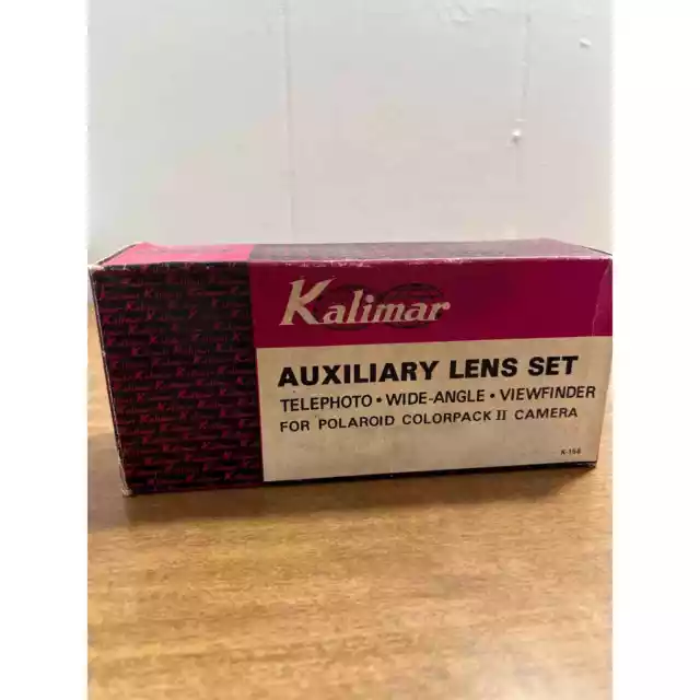 Juego de lentes gran angular y teleobjetivo Kalimar Kaligar Polaroid Colorpack II NUEVO DE LOTE ANTIGUO TD4