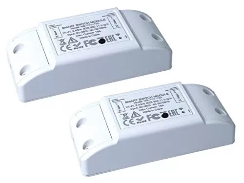 LEDLUX SH101, 2 Pezzi Smart Interruttore Intelligente WiFi, 220V 16A 35