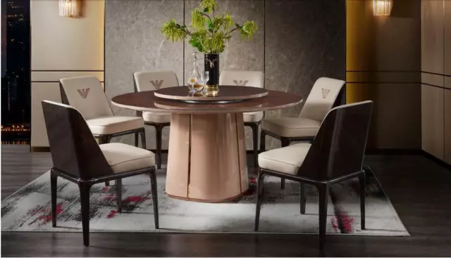 Esstisch Tisch Möbel Lehnstuhl Stuhl Set 5tlg. Gruppe Design Esszimmer Garnitur