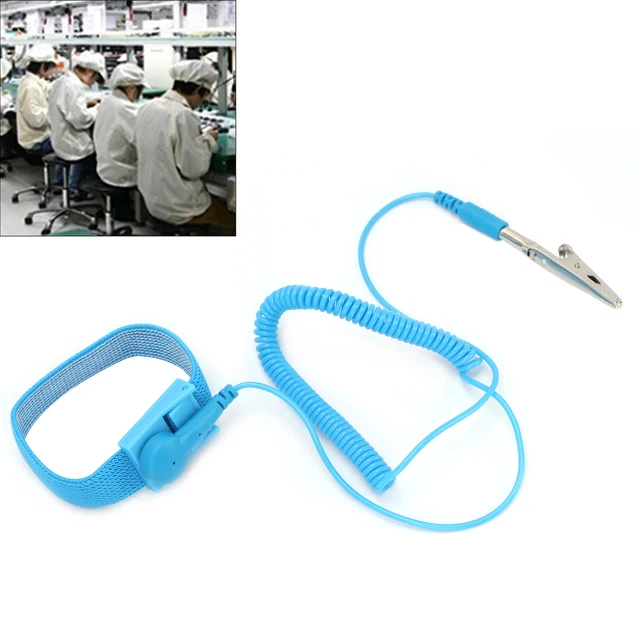 Anti Static Wrist Strap Blue Static Release Antistatic Bracelet With Cord NEW