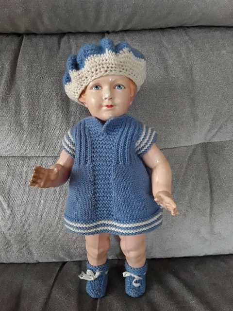 Poupée Ancienne SIC Dominique En Celluloïd, Taille 40, France, Années 1930
