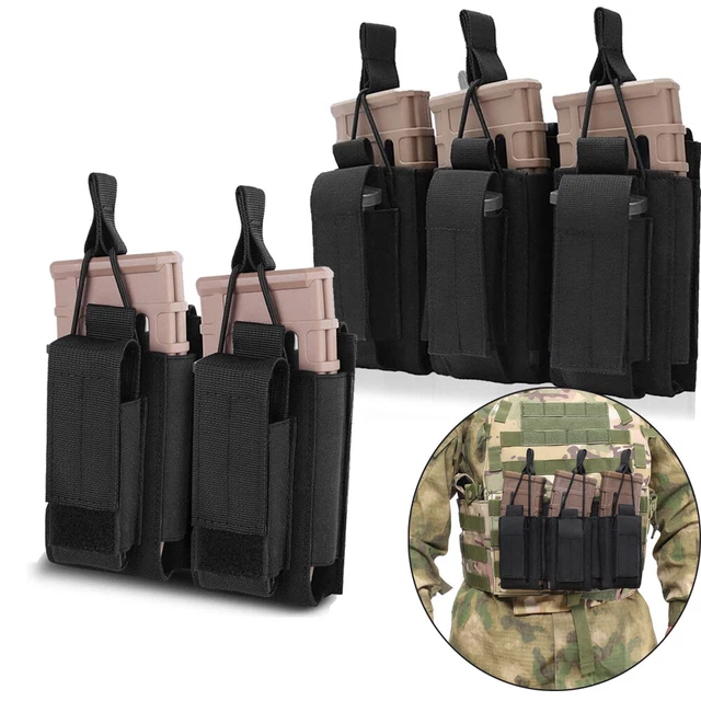 TACTICAL MOLLE MAGAZINE Pouches Double/Triple OpenTop Rifle Mag Pouch
