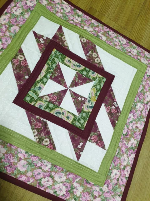 Handmade Patchwork Quilted Table Topper - 20"